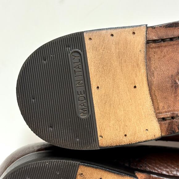 NEW HEELS Cole Haan Oxford Cap Toe Scotch Grain Made in Maine USA EXCELLENT 8.5 - Picture 10 of 14